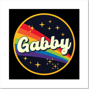 Gabby // Rainbow In Space Vintage Style Posters and Art